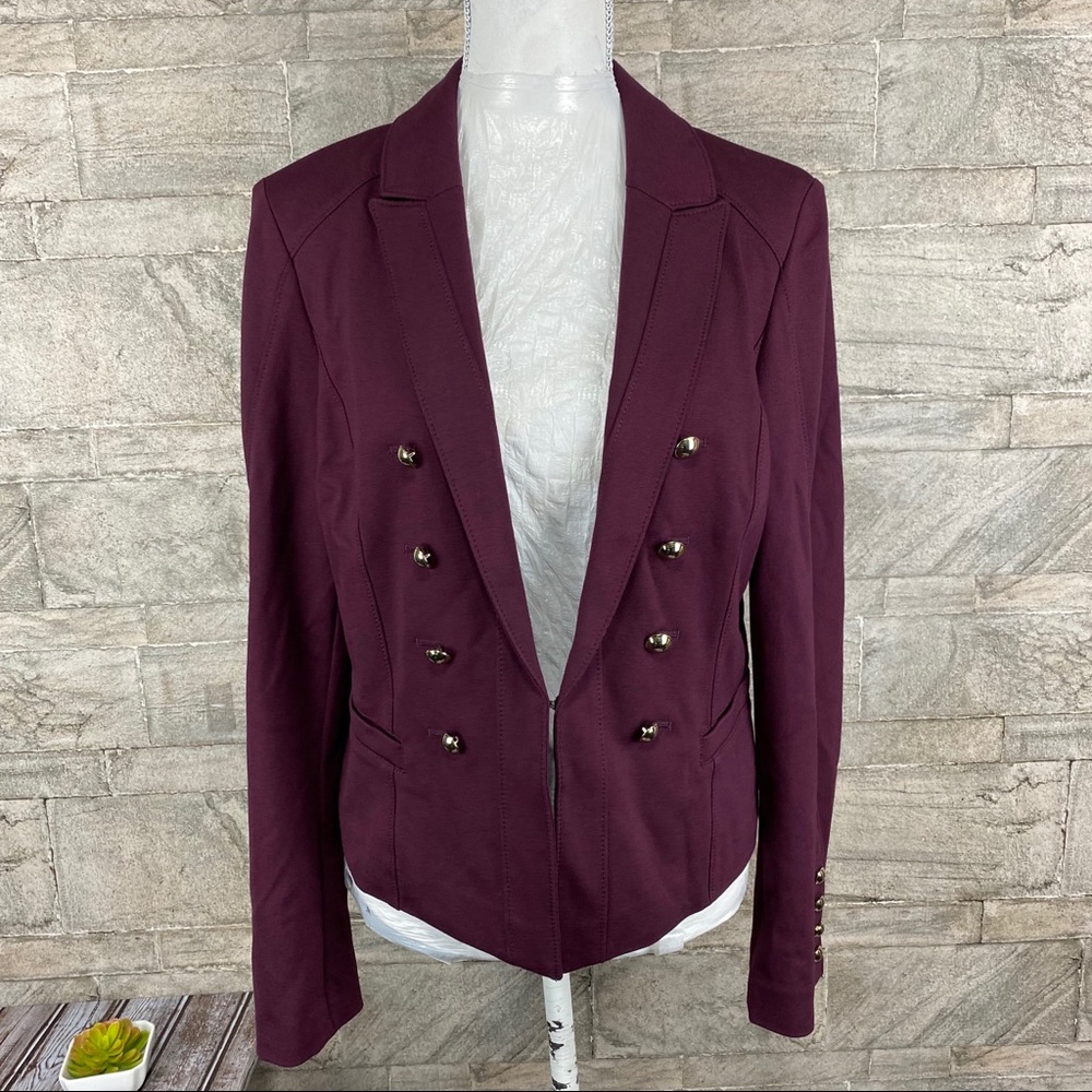 White House Black Market Plum Military Jacket